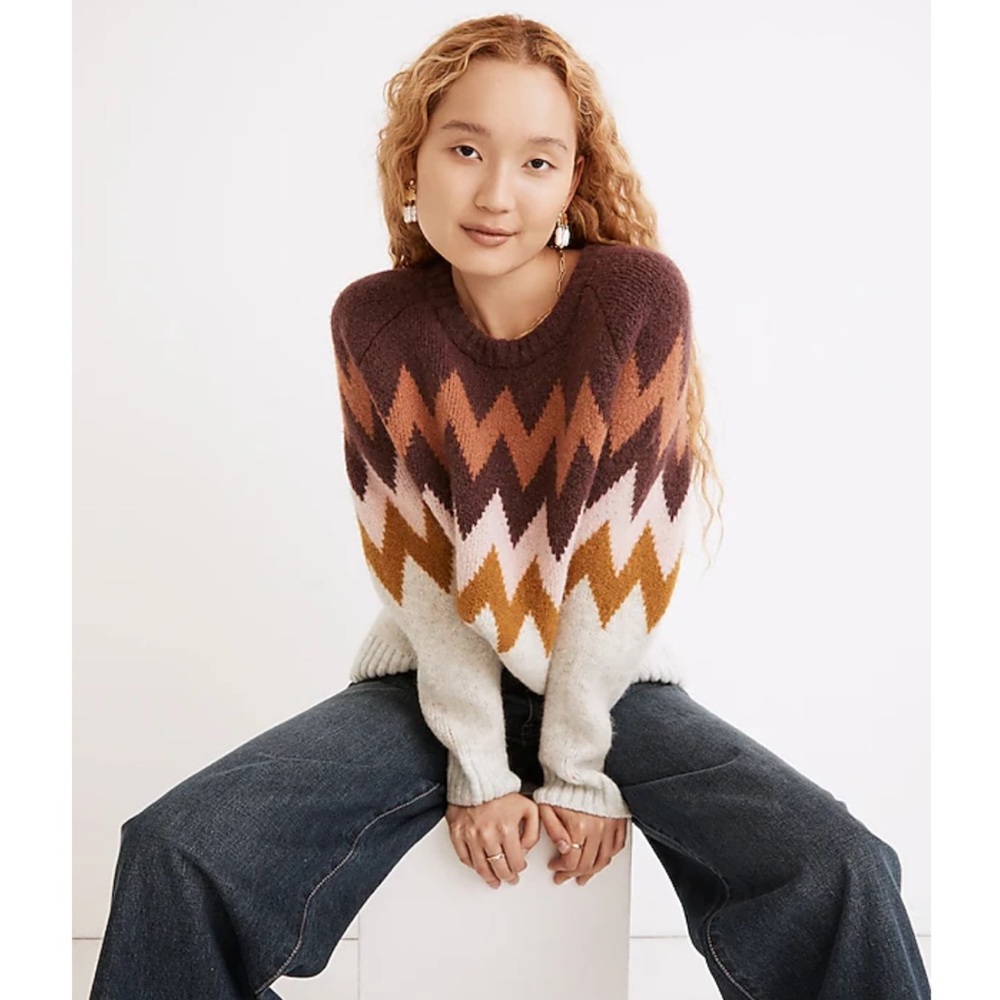 MADEWELL DELWOOD FAIR ISLE PULLOVER SWEATER